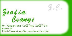 zsofia csanyi business card